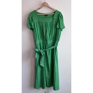 Women's Puff Short Sleeve Dress - Who What Wear - Kelly Green - L